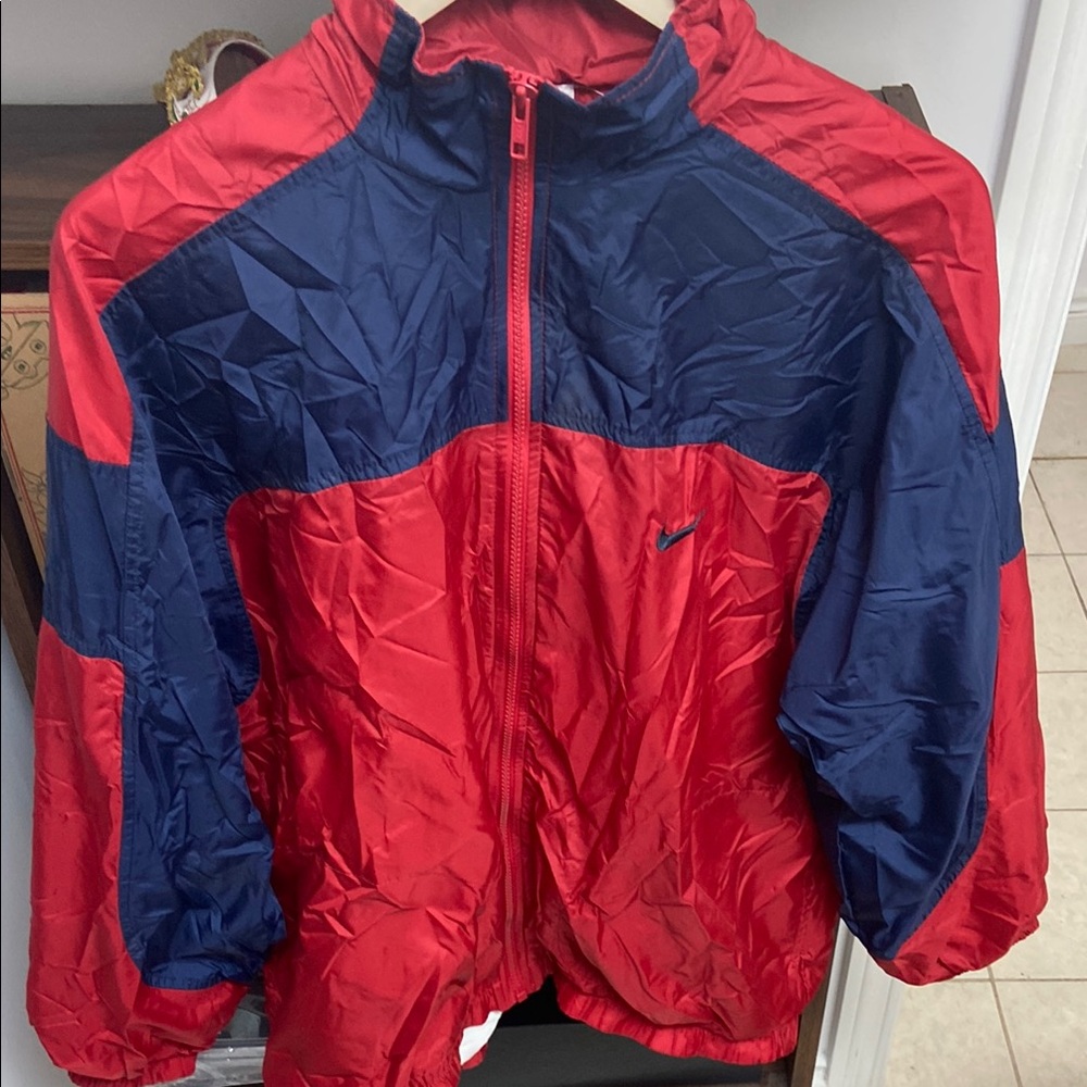 Vintage Nike Kids Red and Blue Track Suit RARE